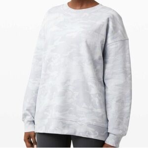 Lululemon Athletica Perfectly Oversize Sweater White Camo size 10